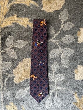 VINTAGE Disney Store Navy Silk Tie